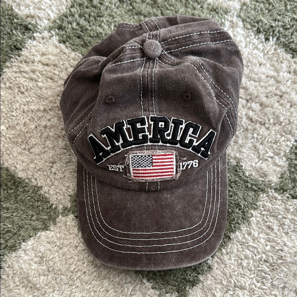 America Cap with Flag Patch